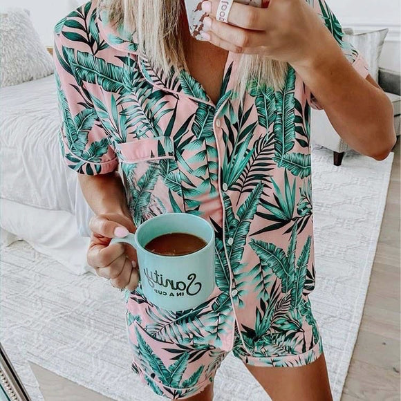 palm print pajamas